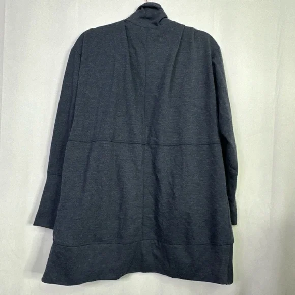 Eddie Bauer Fleece Summit Wrap Open Cardigan Thumb Holes - Picture 9 of 9